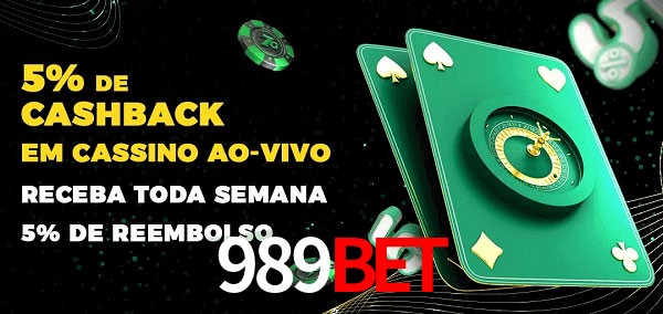Promoções do cassino ao Vivo 989BET